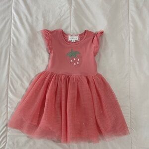 btween Pink Strawberry Dress for Kids